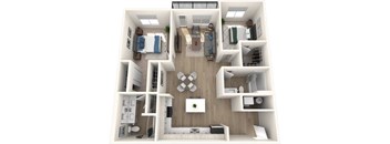 2x2 Bedroom C2-B
