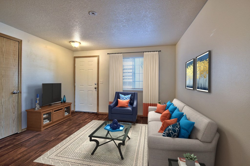Parc East Apartments Staged Living Room