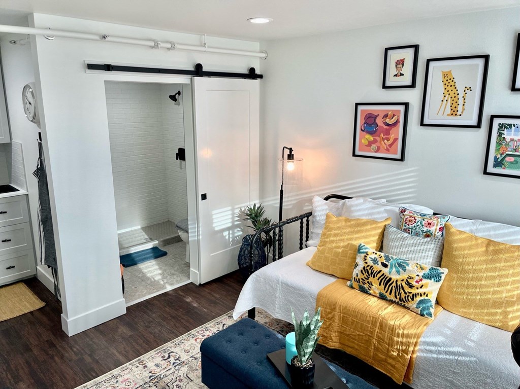 The Alegre Model Living Room and Bathroom