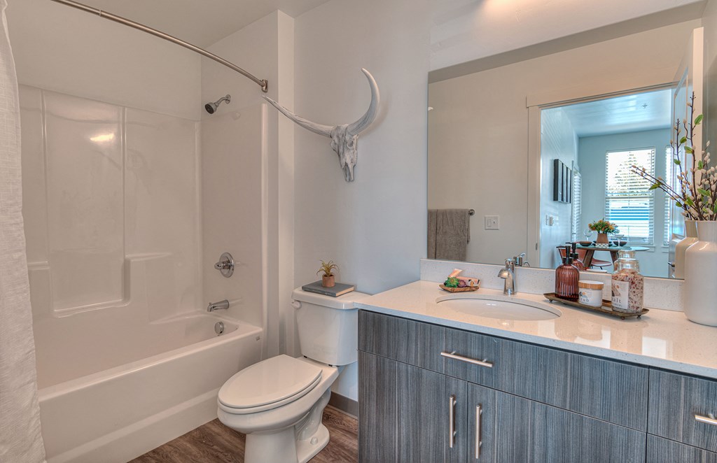 Red Hawk Apartments Model Bathroom