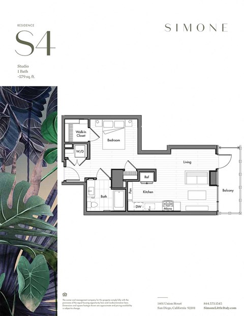 bedroom floor plan an in 2 bed 1 bath apartment