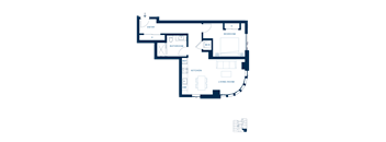 Shoresmith Apartments 1x1 M Floor Plan