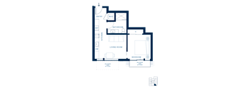 Shoresmith Apartments 1x1 A Floor Plan