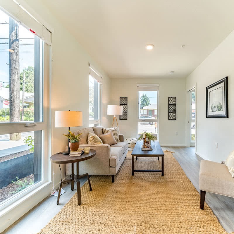 Franklin Flats Apartments Model Living Room