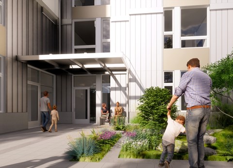 St. Lukes Apartments in Seattle, Washington Exterior Rendering