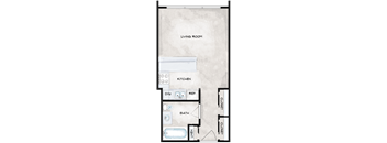 studio floorplan at Herbert Residential, Tucson, 85701