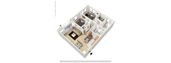 The Boulevard on Wilshire Apartment Homes in Los Angeles, California 2 Bed 2 Bath Floor Plan