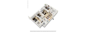 The Boulevard on Wilshire Apartment Homes in Los Angeles, California 3 Bed 3 Bath Floor Plan