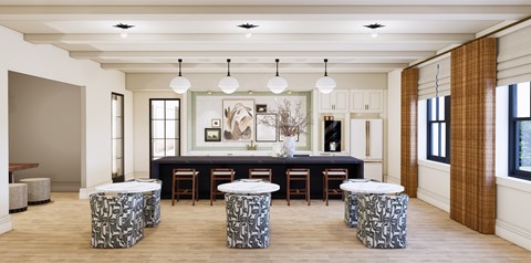 The Carolinian Apartments in Wilson, North Carolina Lounge Rendering