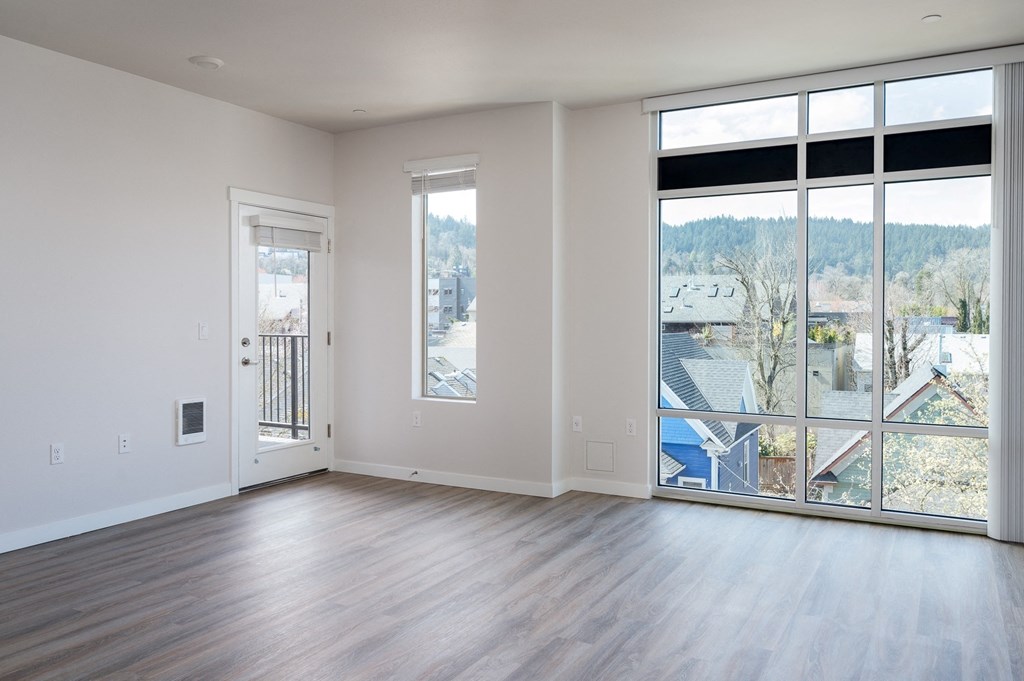 The Vaughn Apartments in Portland, Oregon Living Room with Large Windows