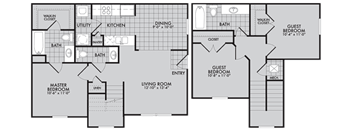 Park at Humble Apartments The Goliad Floor Plan