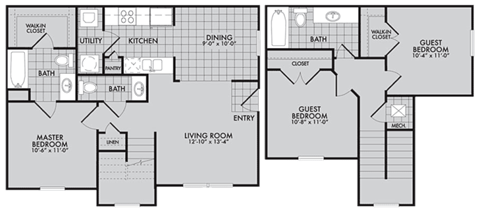 Park at Humble Apartments The Goliad Floor Plan