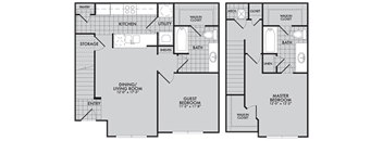 Park at Humble Apartments The Livingston Floor Plan