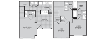 Park at Humble Apartments The Meridian Floor Plan
