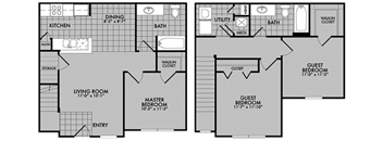 Park at Humble Apartments The Palmetto Floor Plan