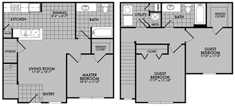 Park at Humble Apartments The Palmetto Floor Plan
