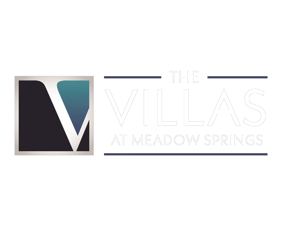 The image is a logo for The Villas at Meadow Springs.