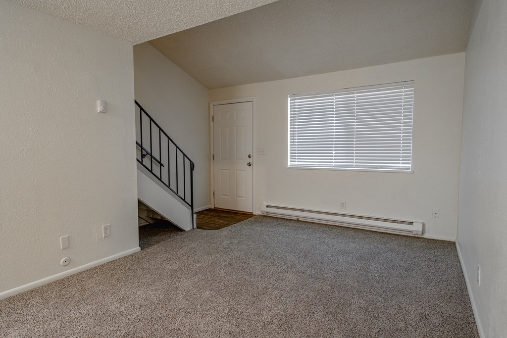 The Willows Apartments living room and front door