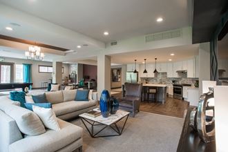 Whisper Sky Apartments Model Living Room, Kitchen, and Dining Room