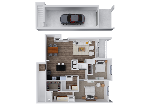 Whisper Sky Apartments Poplar I Floor Plan