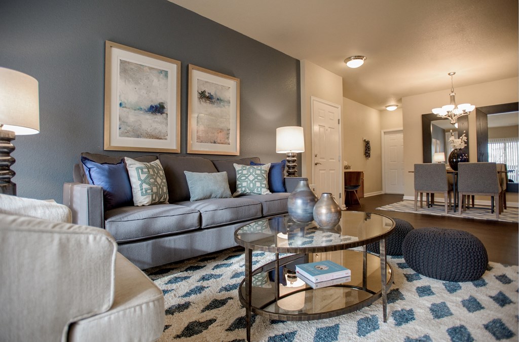 Whisper Sky Apartments Model Living Room