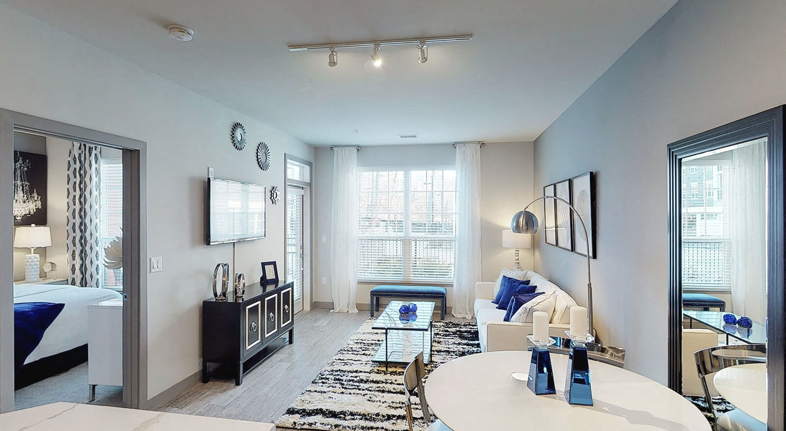 Apartments in Brookfield for Rent - Brookfield Reserve Apartments Open-Concept Living Room with Hardwood Floors