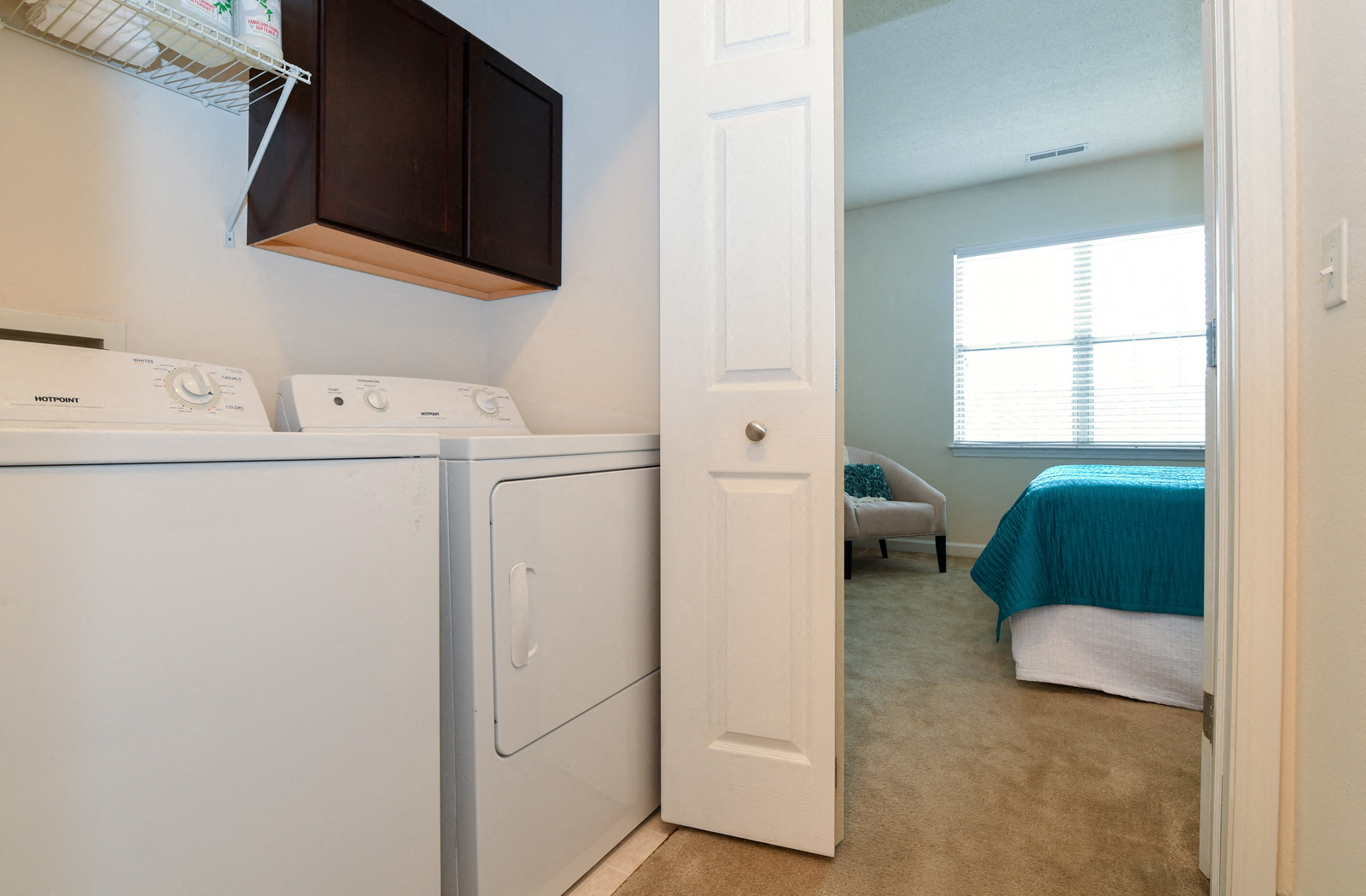 our apartments have a laundry room with a washer and dryer