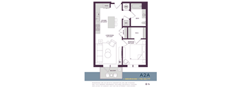 718 685 SQUARE FOOT ONE BEDROOM FLOOR PLAN