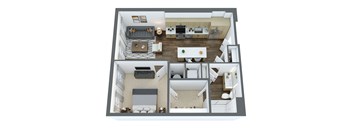 672 sq ft 1 bedroom