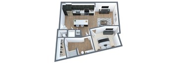 2 bedroom, 2 bathroom