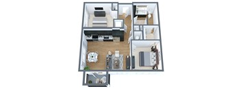 2 bedroom, 2 bathroom