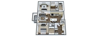 2 bedroom, 2 bathroom