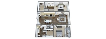 2 bedroom, 2 bathroom