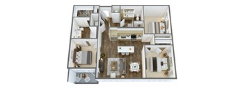 3 bedroom, 2 bathroom