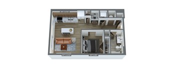 a 1 bedroom floor plan  apartments 460 sq ft