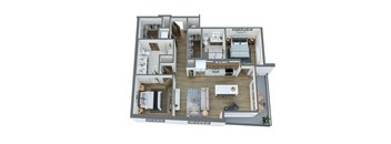 the brookdale floor plan  1 bedroom  1199 sq ft