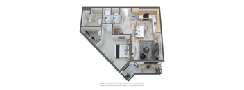 bedroom floor plan an in 3d