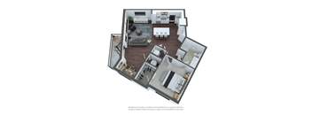 bedroom floor plan an in 3d