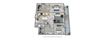 bedroom floor plan an in 3d