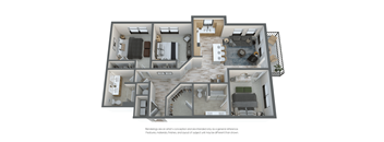 bedroom floor plan an in 3d