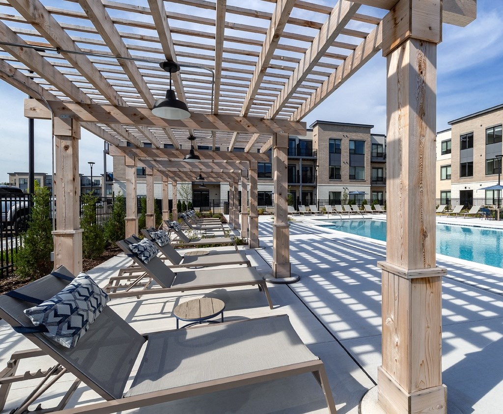 the pavilion overlooking the pool at the resort at governors crossing