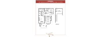 Hunters Run 1 bedroom 1 bathroom Cornwall floor plan 795 square feet.