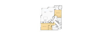 A floor plan of a building with labeled rooms such as "PATIO/BALCONY", "SWEET DREAMS", and "SPACIOUS CLOSET".