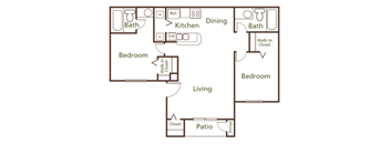 a black and white floor plan of an apartment home