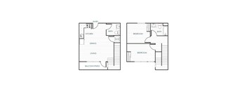 a floor plan of an apartment home.