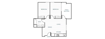 a floor plan of an apartment home.
