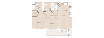 22A - 2 Bedroom 2 Bathroom 2A - 884 Square Feet