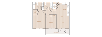 22C - 2 Bedroom 2 Bathroom 2B - 961 Square Feet