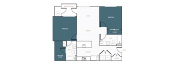 a blueprint of a floor plan of a residence