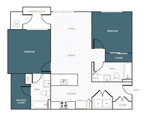 a blueprint of a floor plan of a residence